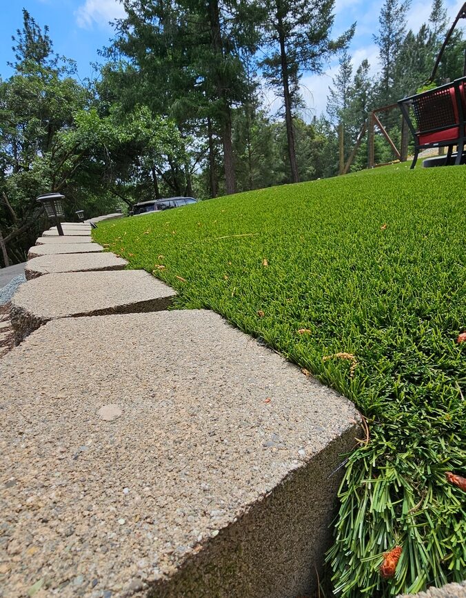 A photo of an Artificial grass installation in a rural setting around Colfax CA