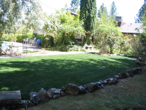 Natural Artificial Grass Lawn Area in Auburn CA Installation by TuFFGrass